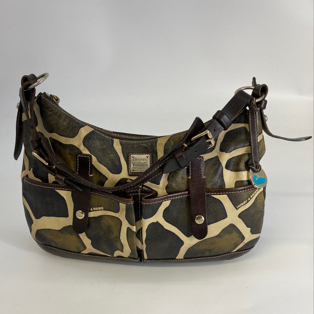 DOONEY & BOURKE ANIMAL PRINT LEATHER SHOULDER BAG (ASIS)